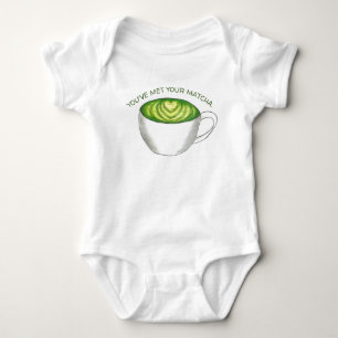 You've Met Your Match Matcha Green Tea Latte Love Baby Bodysuit