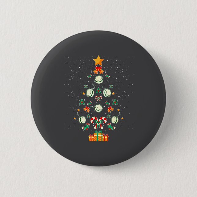 Yoyo Christmas Tree Xmas  2 Inch Round Button (Front)