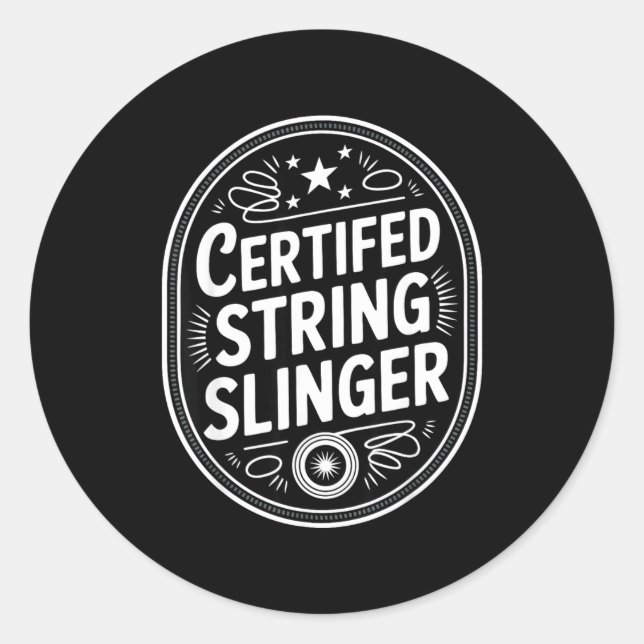 Yoyo Player Vintage Yo-yo  Classic Round Sticker (Front)