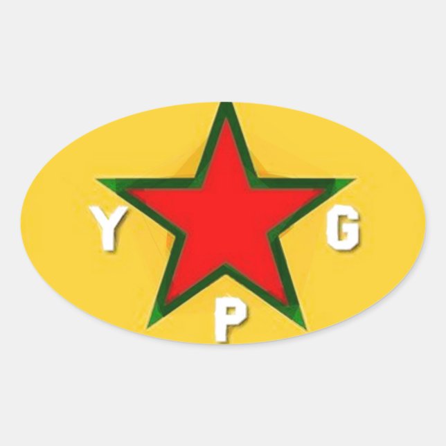 ypg logo 4 oval sticker (Front)