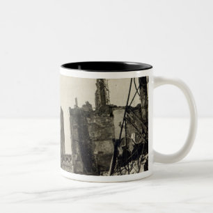 Ypres from Rue de Ville, June 1915 Two-Tone Coffee Mug