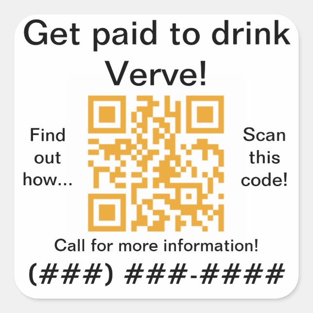 YPRzone.com autocollants de code QR (Devant)
