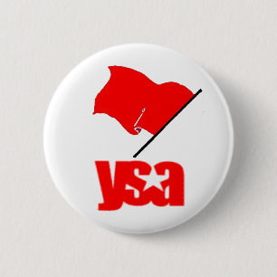 YSA Red Flag 2 Inch Round Button