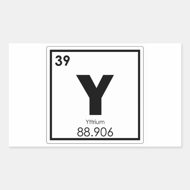 Yttrium chemical element symbol chemistry formula sticker (Front)