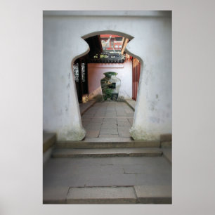 Yu Gardens - Shanghai, Chine - Poster de la double
