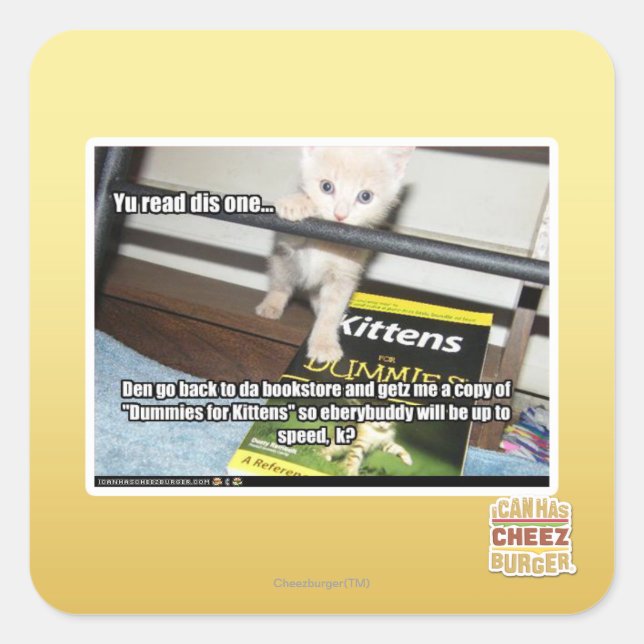 Yu red dis one.. square sticker (Front)