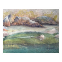 YUBA RIVER, POSTER EN COULEUR D'EAU