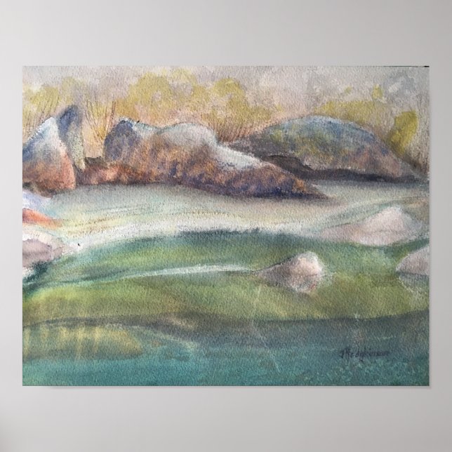 YUBA RIVER, POSTER EN COULEUR D'EAU (Devant)