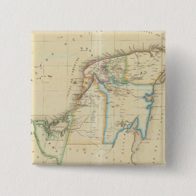 Yucatan, Mexico 2 Inch Square Button (Front)