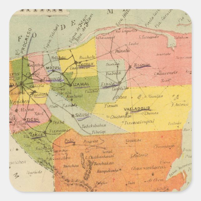 Yucatan, Mexico 2 Square Sticker (Front)