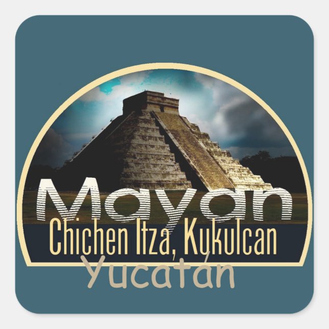 YUCATAN Mexico Square Sticker (Front)