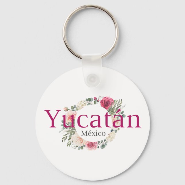 Yucatan Mexico Travel Destination Bridesmaid  Keychain (Front)