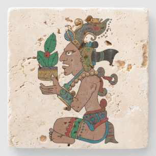 Yucatan Psychedelic Mexicano Visiones Stone Coaster
