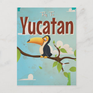 Yucatan Vintage vacation Poster Postcard