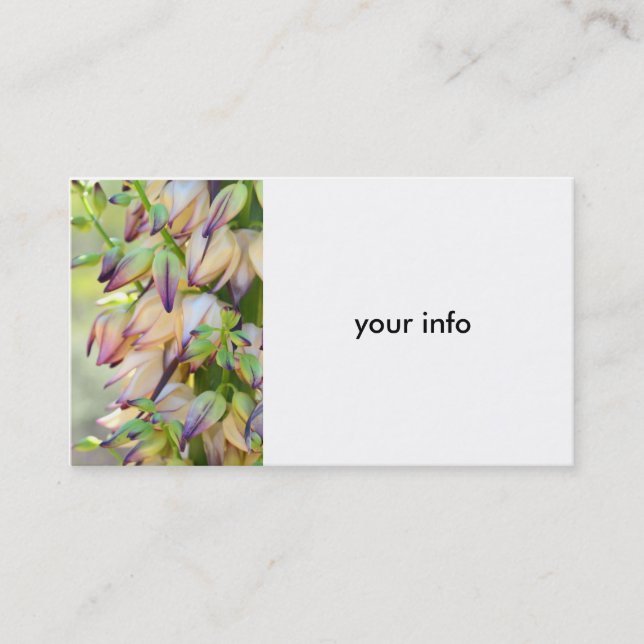 yucca flowers business card (Front)