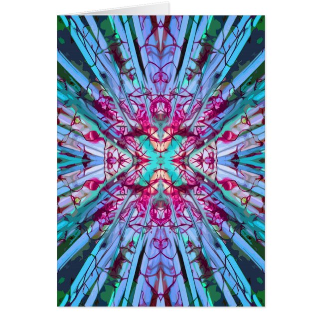 Yucca Op Art in Turquoise (Front)