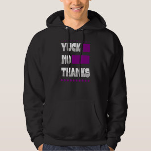 Yuck No Thanks Ace Symbol Asexual Pride Aesthetic Hoodie