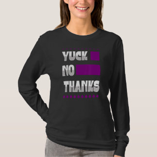 Yuck No Thanks Ace Symbol Asexual Pride Aesthetic T-Shirt
