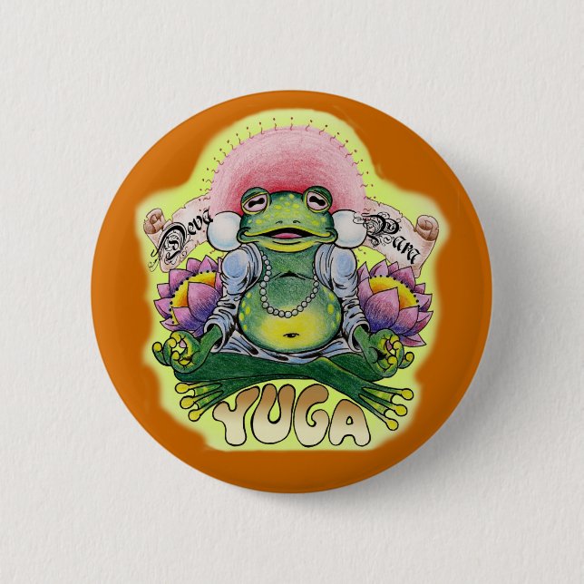Yuga frog 2 inch round button (Front)