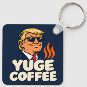 YUGE Coffee Shades Two-Sided Aluminum Keychain