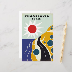Yugoslavia By Car vintage travel poster