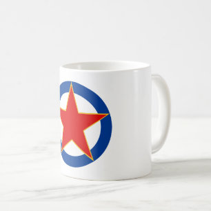 Yugoslavia country roundel flag symbol circle army coffee mug