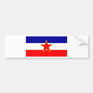 YUGOSLAVIA FLAG BUMPER STICKER