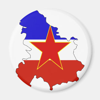 Yugoslavia flag map magnet