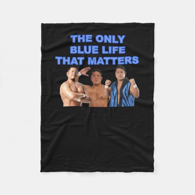 Yuji Nagata Lives Sticker  Fleece Blanket (Front)