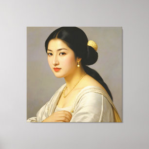 "Yuki Mori" Fine Art Woman's Portrait Canvas Print