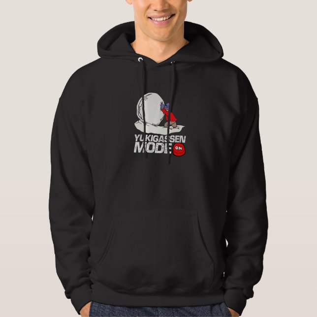 Yukigassen Mode On Snowball Fighting Snow Battle P Hoodie (Front)
