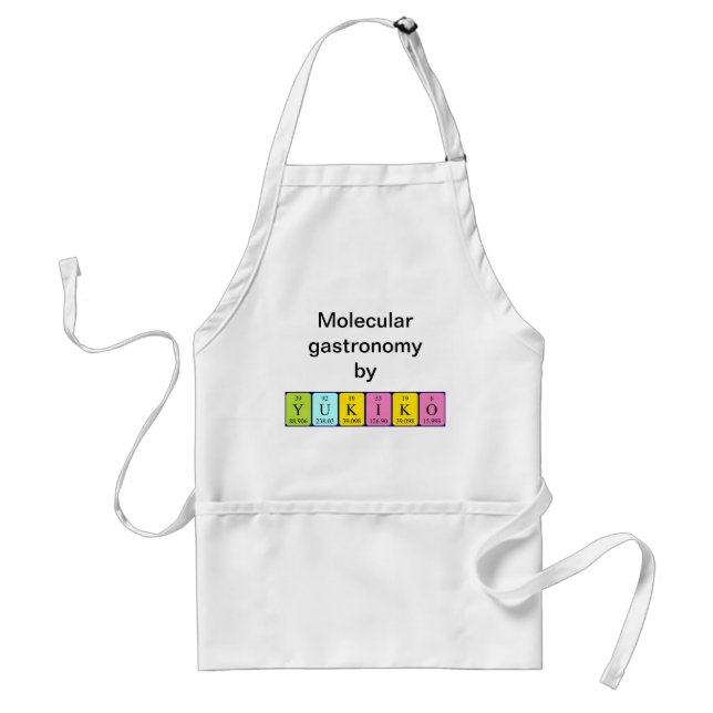 Yukiko periodic table name apron (Front)