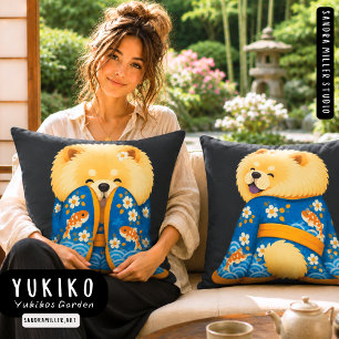 YUKIKO's GARDEN • Storywear • Front Rear views Throw Pillow