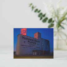 Yukon' Best Flour Mill Neon Sign At Dusk 