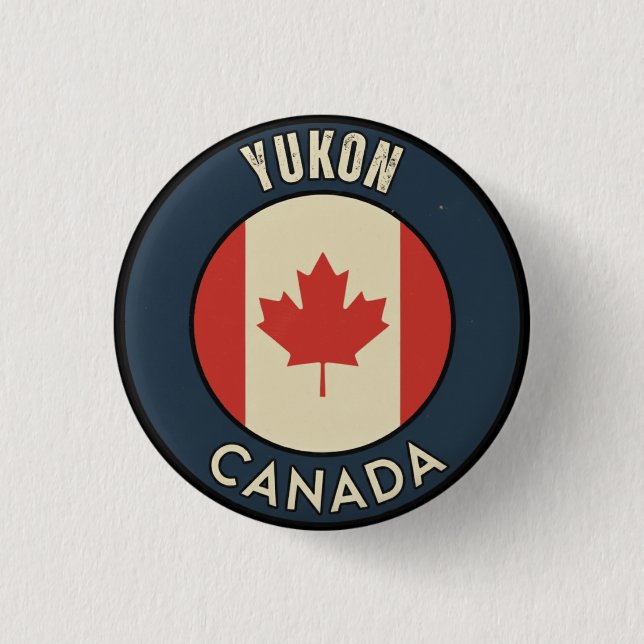 Yukon Canada 1 Inch Round Button (Front)