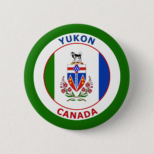 YUKON, CANADA 2 INCH ROUND BUTTON