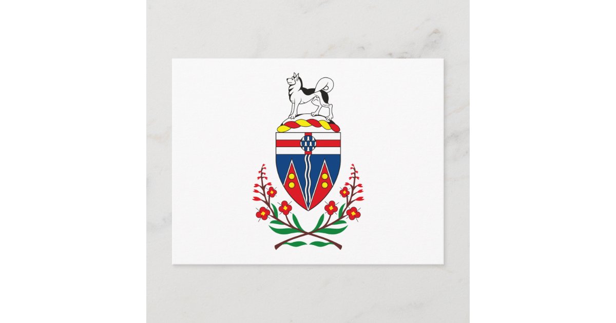 Yukon Coat of Arms Postcard Zazzle