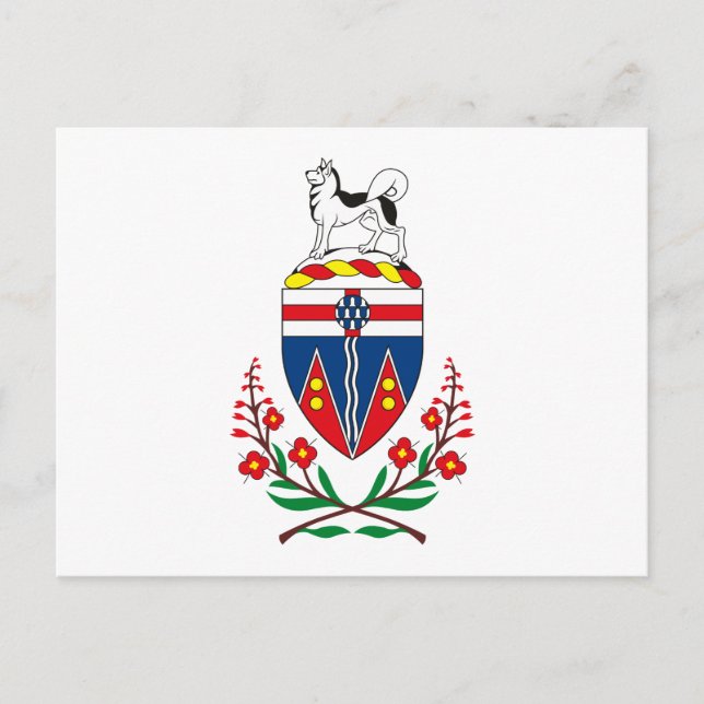 Yukon Coat of Arms Postcard (Front)