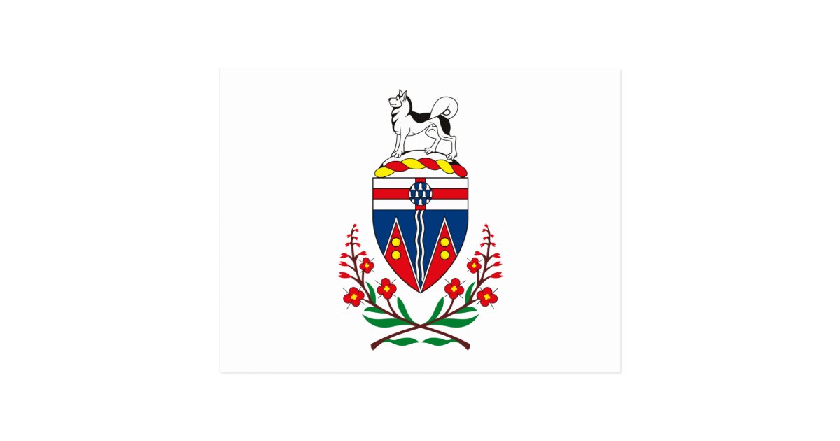 Yukon Coat of Arms Postcard Zazzle.ca