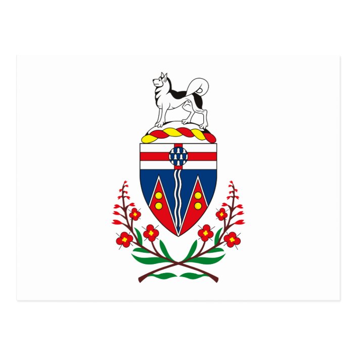 Yukon Coat of Arms Postcard Zazzle.ca