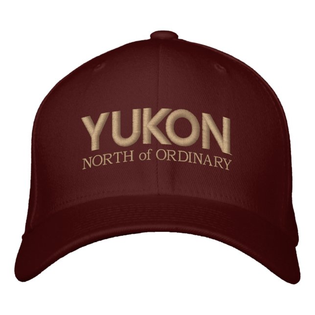 Yukon, North of Ordinary Embroidery Designs Embroidered Hat (Front)