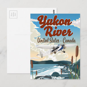 Yukon river USA Canada travel poster Postcard