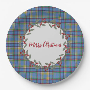 Yukon Territory Tartan Christmas  Paper Plates
