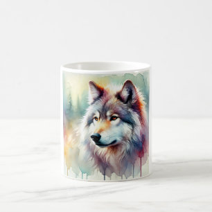Yukon Wolf 040924AREF125 - Watercolor Coffee Mug