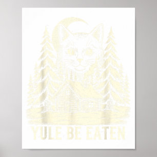 Yule Be Eaten Icelandic Cat Christmas Folklore Jól Poster