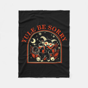 Yule Be Sorry Cute Krampus Dark Christmas Merry Kr Fleece Blanket