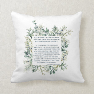 "Yule Blessing" Throw Pillow