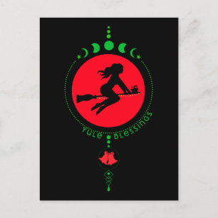 Yule Blessing, witch moon Postcard