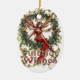 Yule Blessings: Hanging Decpration Ceramic Ornament