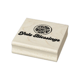 Yule Blessings                                     Rubber Stamp